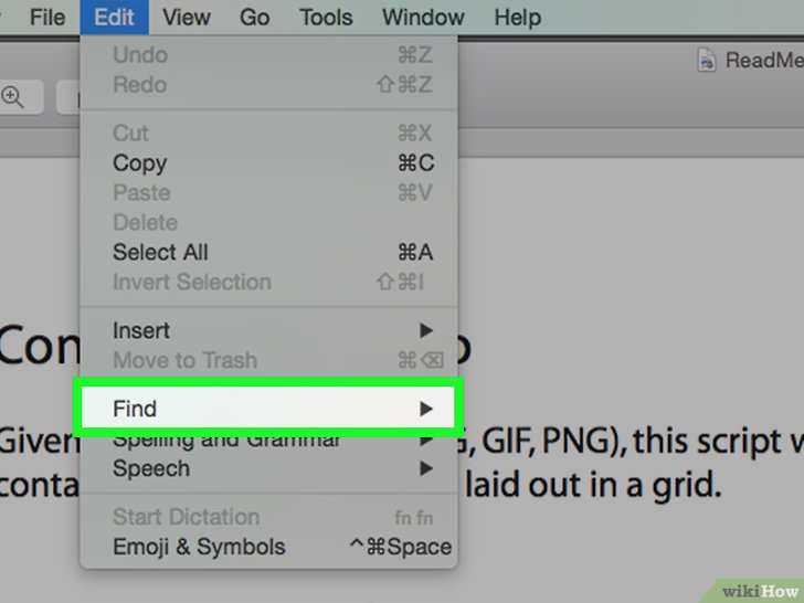 How to search for a particular word on mac